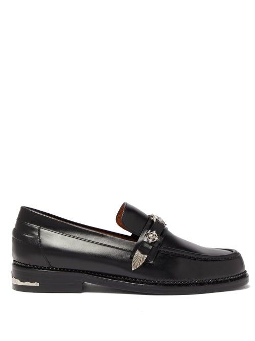 Matchesfashion.com Toga Virilis - Western-strap Leather Loafers - Mens - Black
