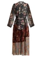 Matchesfashion.com Zimmermann - Unbridled Pleated Floral Print Crepe Dress - Womens - Multi