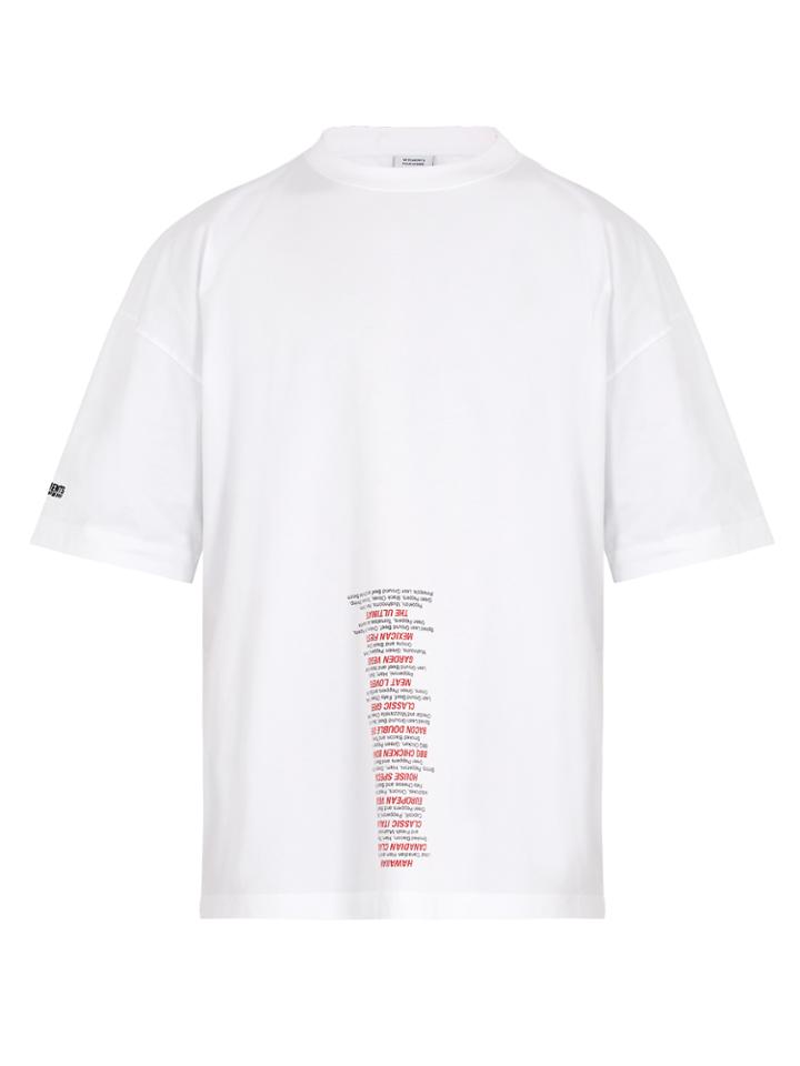 Vetements Couch Potato Cotton T-shirt