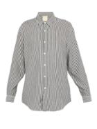 Matchesfashion.com Marrakshi Life - Striped Cotton Blend Shirt - Mens - Black Multi