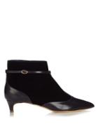 Rupert Sanderson Dawn Velvet And Leather Ankle Boots