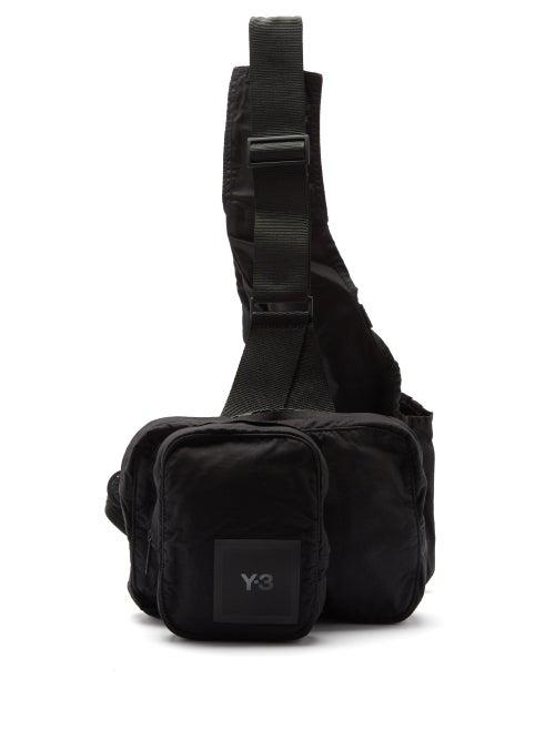 Y-3 - Logo-patch Cotton-ripstop Bag - Mens - Black