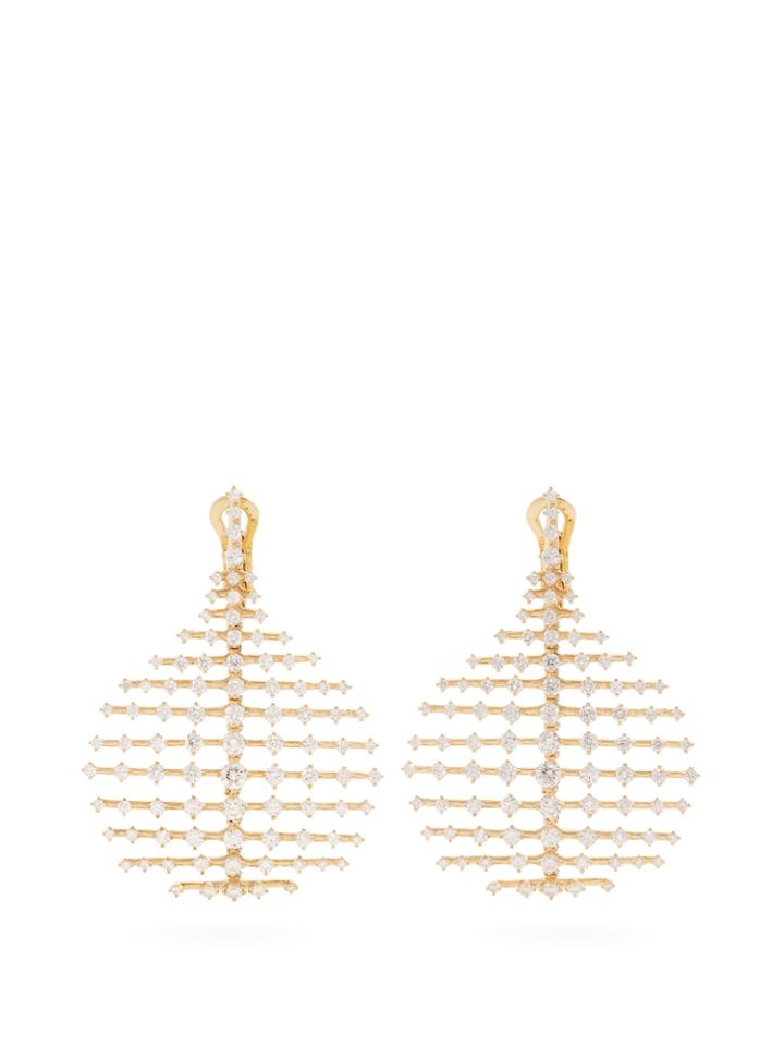 Fernando Jorge Diamond & Yellow-gold Disco Earrings