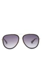 Matchesfashion.com Gucci - Aviator Metal Sunglasses - Womens - Grey Gold