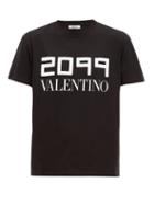 Matchesfashion.com Valentino - 2099 Logo Print Cotton T Shirt - Mens - Black