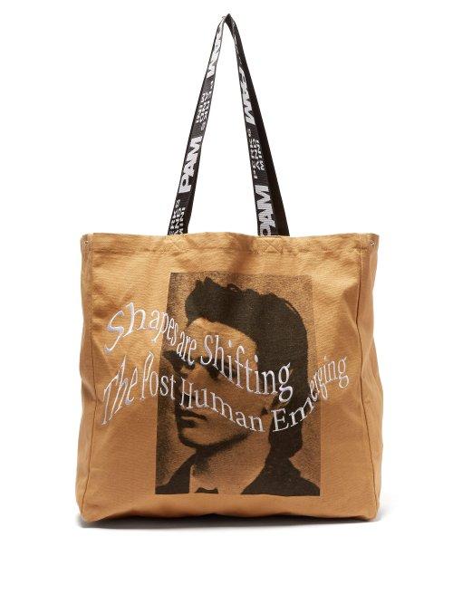 Matchesfashion.com P.a.m. - Strange Loops Cotton Tote Bag - Mens - Brown