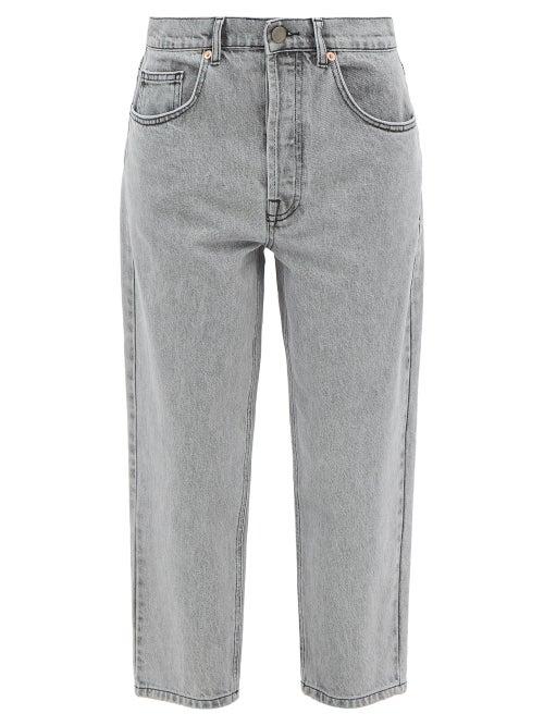 Raey - Carrot Cropped Organic-cotton Jean - Womens - Light Grey