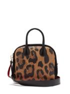 Matchesfashion.com Christian Louboutin - Marie Jane Leopard Print Leather And Suede Bag - Womens - Leopard