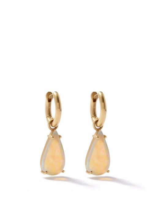 Irene Neuwirth - Opal & 18kt Gold Drop Earrings - Womens - Pink