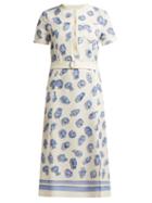 Matchesfashion.com Altuzarra - Caletta Vase Print Crepe Midi Dress - Womens - Ivory Multi