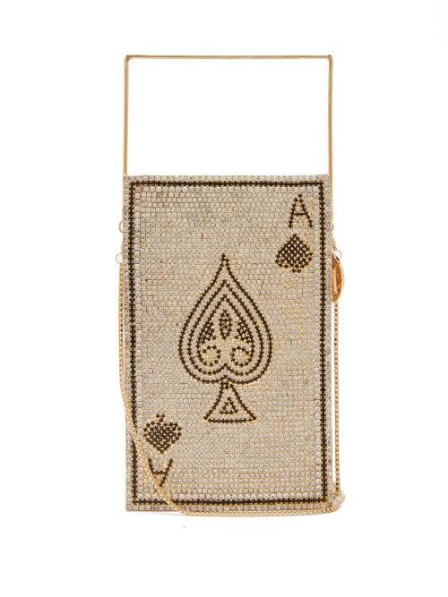 Matchesfashion.com Rosantica - Poker Caged Crystal-embellished Bag - Womens - Black Multi