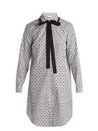Matchesfashion.com Redvalentino - Polka Dot Print Oversized Cotton Shirt - Womens - Black White