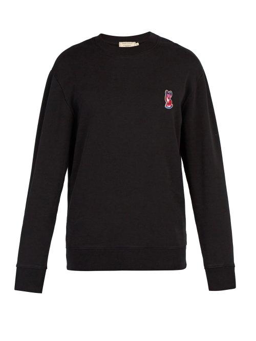 Matchesfashion.com Maison Kitsun - Acide Fox Appliqu Sweatshirt - Mens - Black