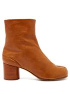 Matchesfashion.com Maison Margiela - Tabi Split Toe Leather Ankle Boots - Womens - Tan
