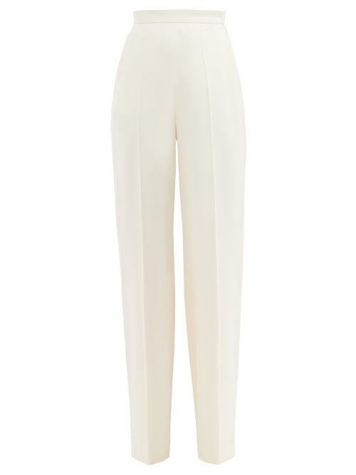 Matchesfashion.com Giambattista Valli - High-rise Wide-leg Trousers - Womens - Ivory