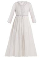Thierry Colson Sahar Pleated Silk And Cotton-blend Dress