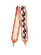 Matchesfashion.com Fendi - Strap You Ribbon Embroidered Leather Bag Strap - Womens - Orange Multi