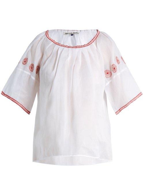 Matchesfashion.com Jupe By Jackie - Sazerac Embroidered Cotton Organdy Top - Womens - White