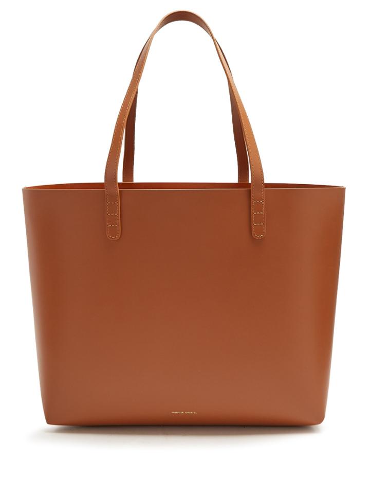 Mansur Gavriel Tan-brown Lined Large Leather Tote Bag