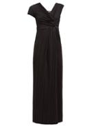 Matchesfashion.com The Row - Allure Asymmetric Pliss Gown - Womens - Black