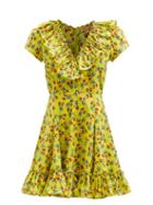 Muzungu Sisters - Florence Snail-print Organic-cotton Mini Dress - Womens - Yellow Print