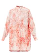 Alexander Mcqueen - Coral-print Silk-chiffon Shirt - Womens - Red Multi
