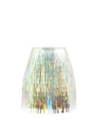 Dolce & Gabbana - Fringed Metallic-pvc Skirt - Womens - Silver