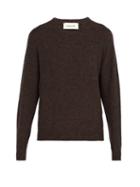 Matchesfashion.com Lemaire - Seamless V Neck Wool Sweater - Mens - Brown Multi