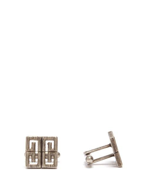 Matchesfashion.com Givenchy - 4g Logo Cufflinks - Mens - Silver