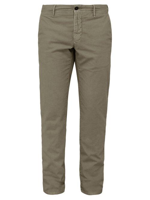 Matchesfashion.com Incotex - Slim Leg Cotton Blend Chino Trousers - Mens - Grey