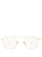 Matchesfashion.com Cutler And Gross - Gold Plated Round Frame Glasses - Mens - Gold
