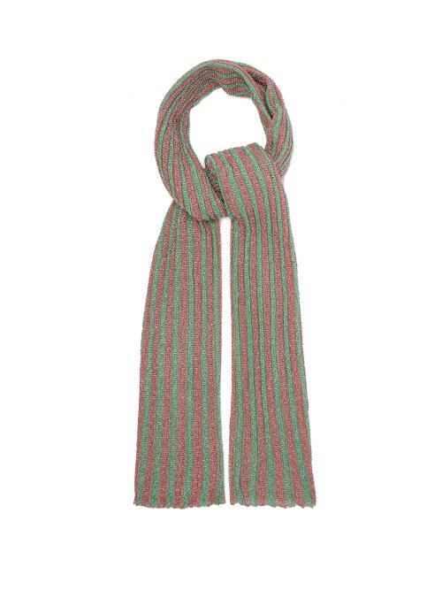 Matchesfashion.com Missoni - Metallic Striped Crochet Knit Shawl - Womens - Green