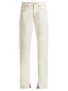 Matchesfashion.com Ganni - Slit Cuff Straight Leg Jeans - Womens - White