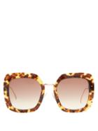 Matchesfashion.com Fendi - Oversized Tortoiseshell Sunglasses - Womens - Tortoiseshell