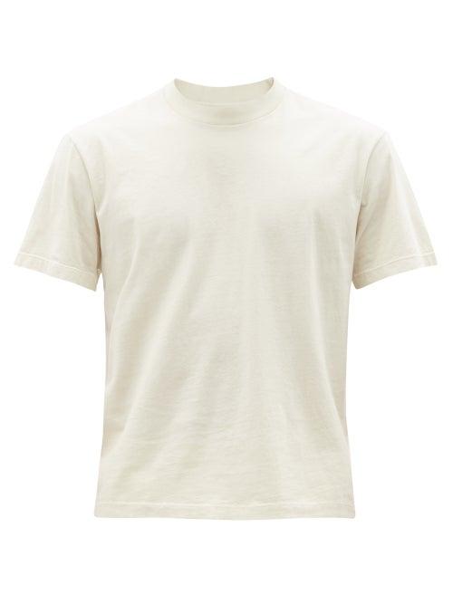 Matchesfashion.com Lady White Co. - Athens Cotton-jersey T-shirt - Mens - Light Beige