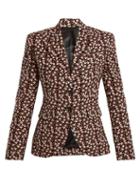 Matchesfashion.com Eckhaus Latta - Floral Print Wool Blend Corduroy Blazer - Womens - Multi
