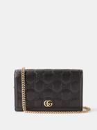 Gucci - Gg-matelass Leather Cross-body Bag - Womens - Black