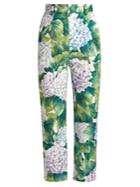 Dolce & Gabbana Hydrangea-print Slim-leg Cropped Trousers
