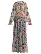Raquel Diniz Kate Floral-print Silk Gown