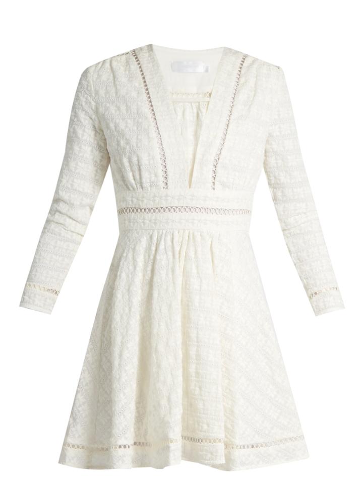 Zimmermann Ryker Embroidered-cotton And Silk-blend Dress