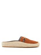Matchesfashion.com Gucci - Horsebit Suede Backless Espadrilles - Mens - Tan