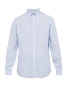 Matchesfashion.com Polo Ralph Lauren - Striped Linen Shirt - Mens - Blue