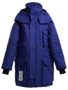 Matchesfashion.com Vetements - Oversized Double Layer Cotton Blend Parka - Womens - Blue
