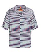Missoni Striped Camp-collar Fine-knit Cotton Shirt