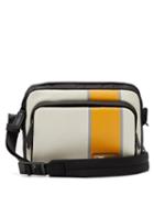 Matchesfashion.com Prada - Striped Leather And Nylon Cross Body Bag - Mens - White Multi