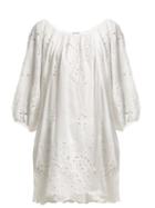 Matchesfashion.com Juliet Dunn - Broderie Anglaise Cotton Dress - Womens - White