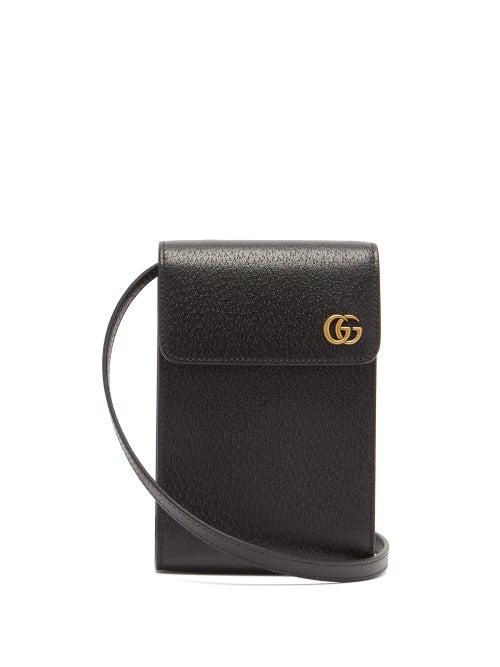 Mens Bags Gucci - Gg Grained-leather Cross-body Bag - Mens - Black