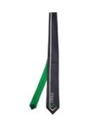 Prada Logo-embroidered Silk Satin Tie