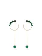 Matchesfashion.com Mateo - Diamond & 14kt Gold Drop Earrings - Womens - Green