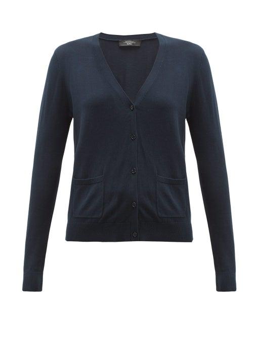 Matchesfashion.com Weekend Max Mara - Girino Cardigan - Womens - Navy